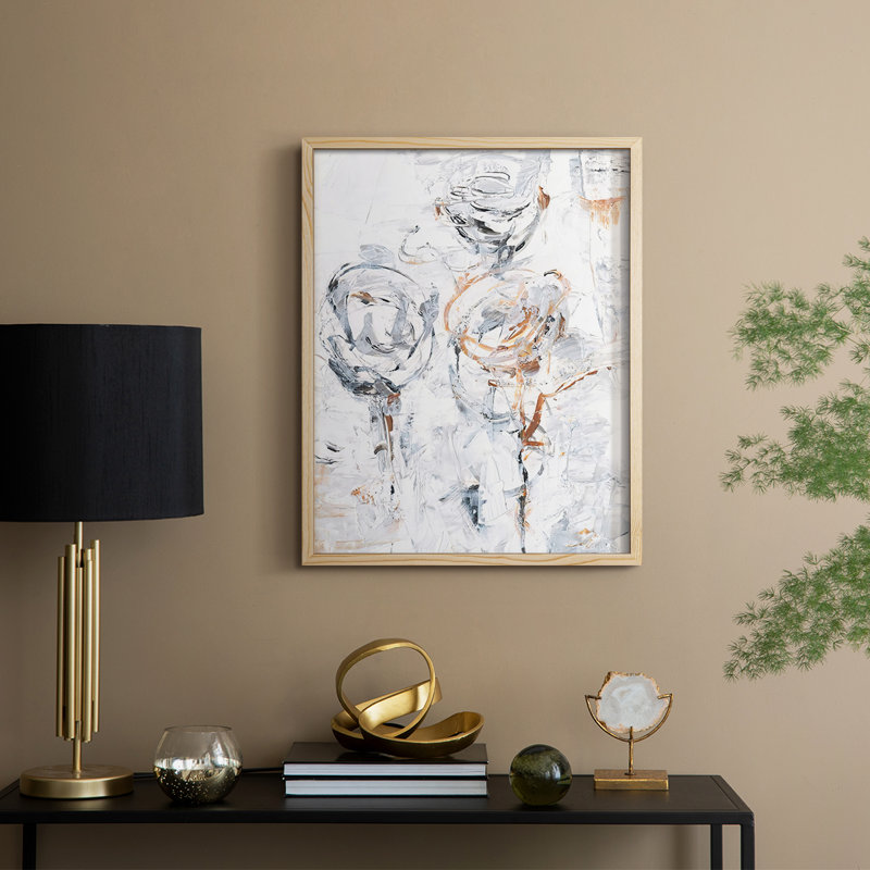 Printemps, fleurs sauvages I, reproduction encadrée - bois massif, H 11 po x l 9 po