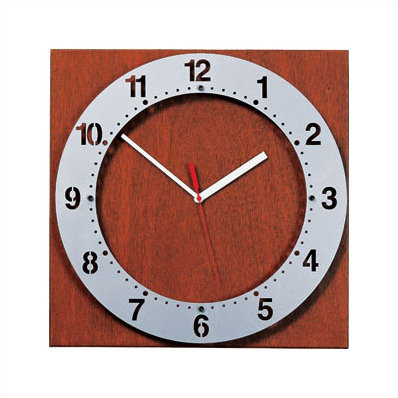 Horloge murale 15 po Momea, Brume, Blanc doux, Noir