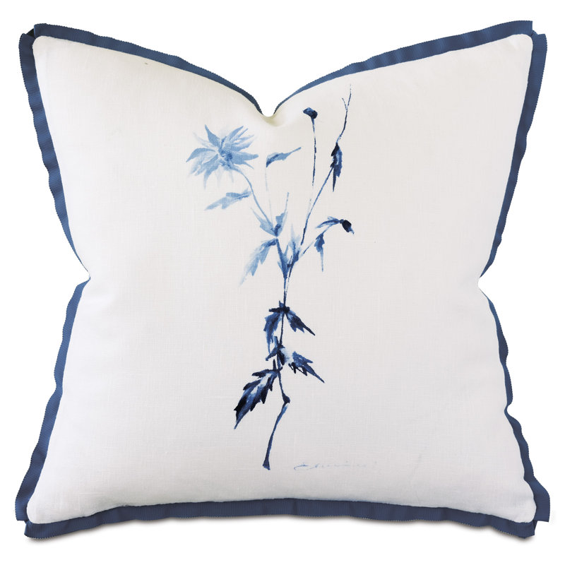 Monogram Linen Square Pillow Cover & Insert