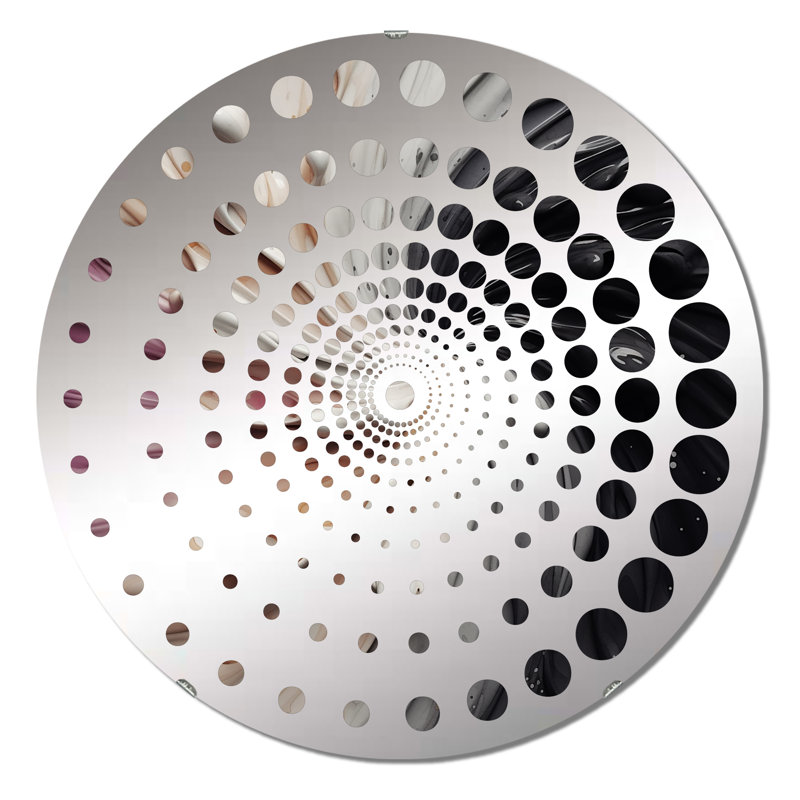 Lagoa - Miroir mural spiralé, 23,6 po x 23,6 po