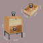 Table de chevet 2 tiroirs Bosonohy-1306394971