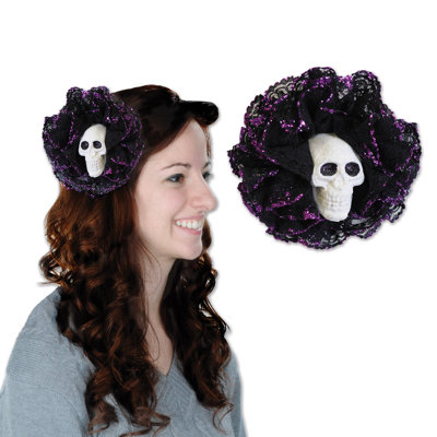 Halloween Skull Hair Clip