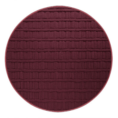 Machine Washable Trellis Red Area Rug