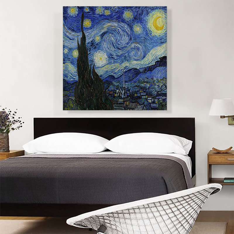 La nuit étoilée 1889 - reproduction, H 36 po x l 36 po x 1,5 po