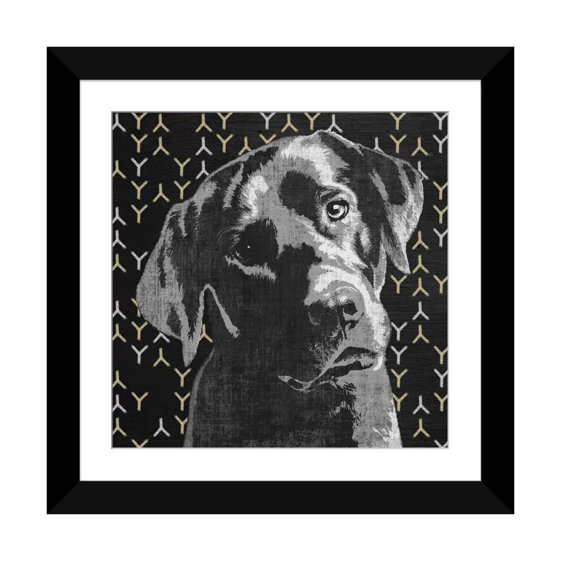 «Lab», reproduction d'impression sur toile, H 16 po x l 16 po x P 1 po, Papier beaux-arts encadré noir, Blanc