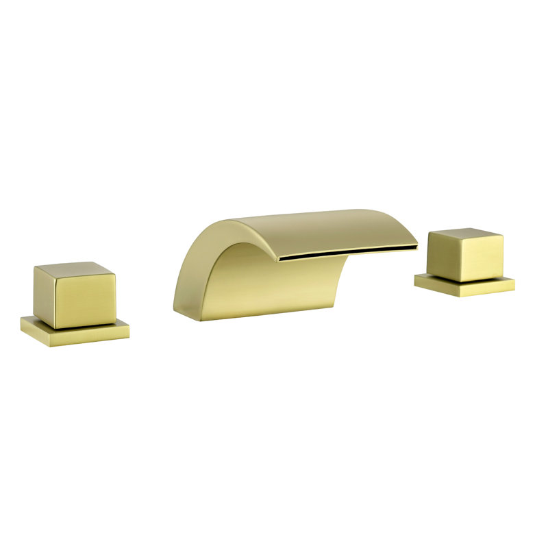 Widespread 2-handle Bathroom Faucet, Brushed Gold