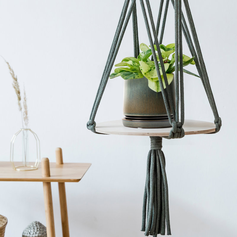 Pot à fleurs en céramique Jaysiah, Vert paon