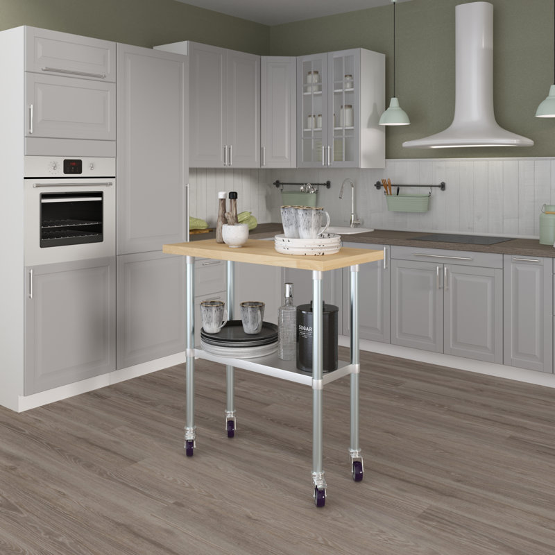 Tables de travail en bois Amgood H 38 po, 38 po x L 36 po x P 18 po