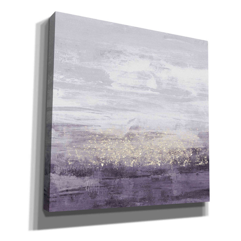 «Amethyst Glitter II» par Jennifer Goldberger, art mural sur toile, H 37 po x l 37 po x P 1,5 po