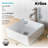 Ceramic Square Vessel Bathroom Sink with Faucet-3955012