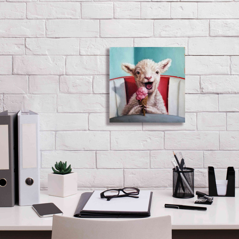«Kiddie Cone» par Lucia Heffernan, art mural sur toile, H 12 po x l 12 po x P 0,75 po