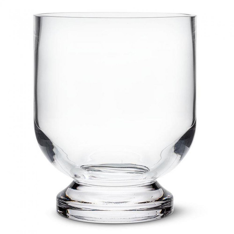 Hannmann Glass Table Vase, 7" H x 5.50" W x 5.50" D