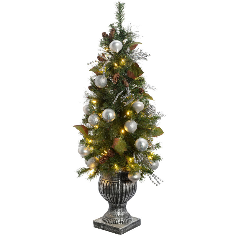 3.94' H Lighted Artificial Pine Christmas Tree