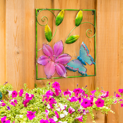 Décoration murale encadrée à papillon floral Quinton