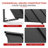 Awntech Houstonian Standing Seam Metal Fixed Awning with Open Sides-28213106-28213362-126123790