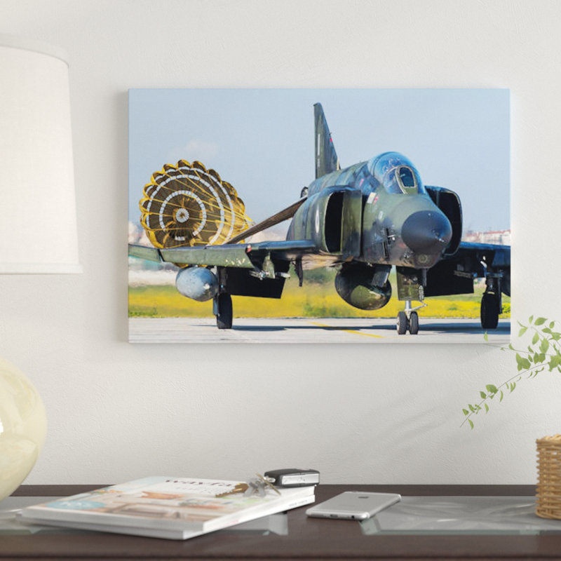 « hellénique air force rf-4e fantôme ii rétablissement de la goulotte de glissement à la base de larissa air », reproduction de photo sur toile