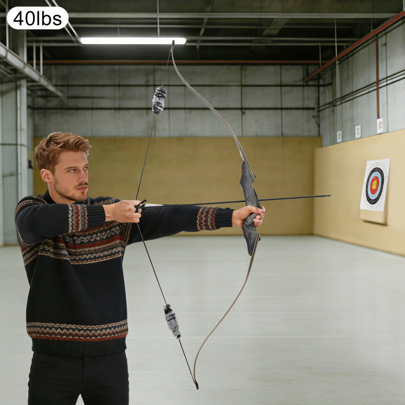 40lbs Wooden Recurve Bow Kit