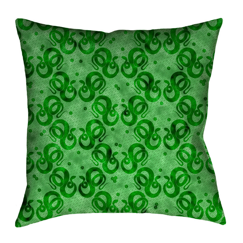 Housse de coussin Katelyn Elizabeth, 14 po x 14 po, Vert, Polyester filé