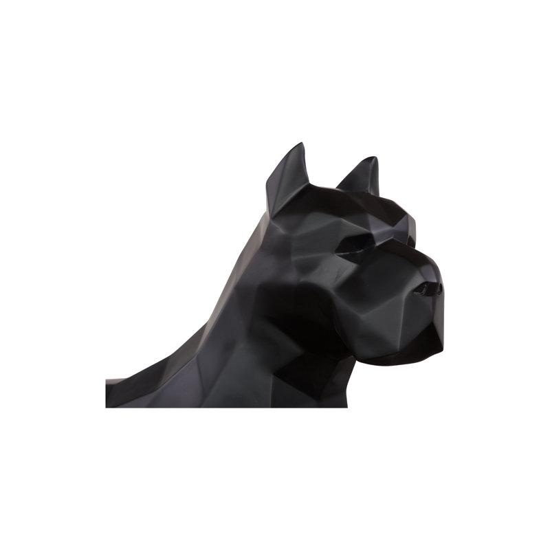 Sculpture Pitbull Facet, noir mat