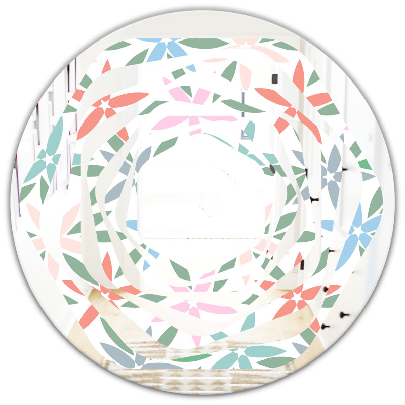Miroir mural sans cadre abstrait, 23,6 po x 23,6 po