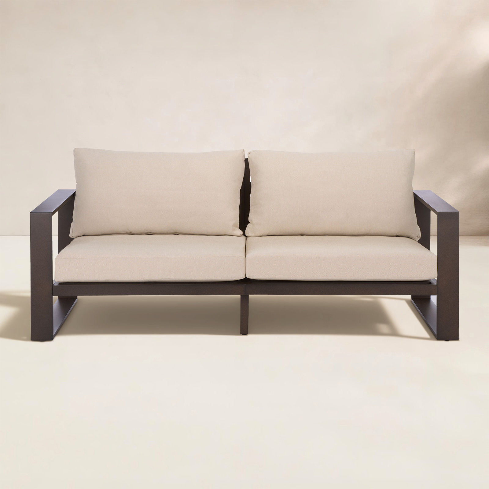 Dwyer Aluminum Outdoor Sofa, Brown