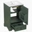 Meuble-lavabo de 20 pouces avec lavabo en céramique, porte à fermeture en douceur, tablette ajustable en forme de U, tiroir de compartiment et support de porte, style moderne, conception peu encombrante-1555650122