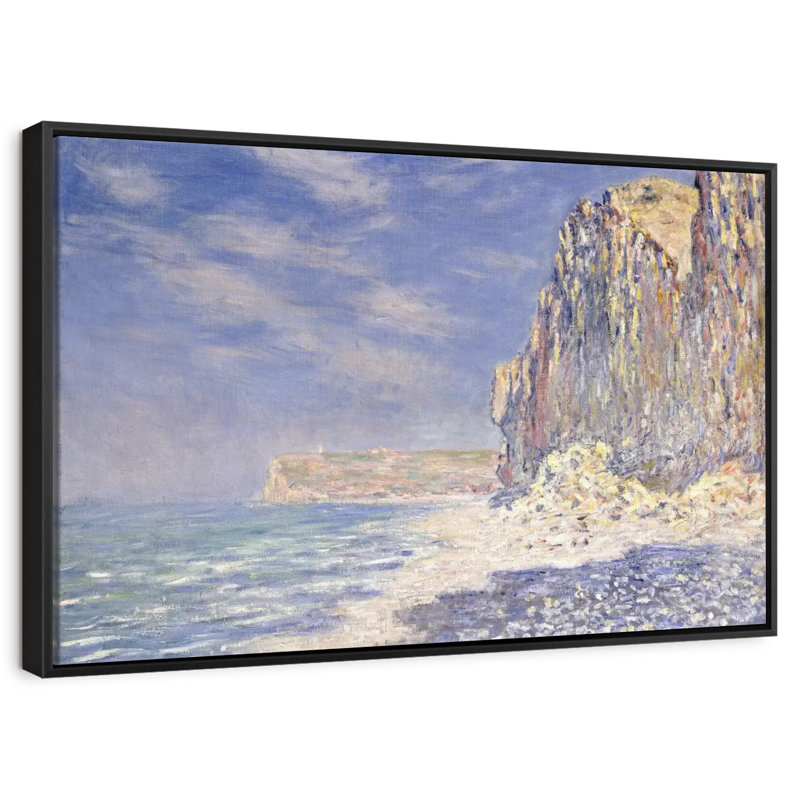 Falaises près de Fecamp, Cadre flottant noir, 40 po x 27 po