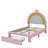 Princess Upholstered Platform Bed Rainbow Velvet Storage Drawer-1909512262