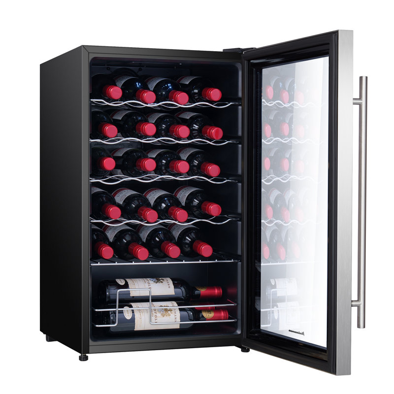 Kalamera Single Zone 17.3'' Freestanding 24 Bottle Wine Refrigerator