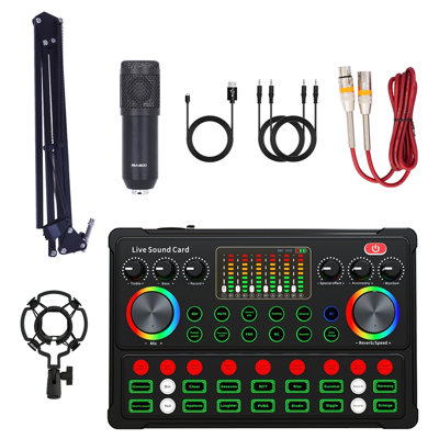 Ensemble de matériel de balado, lot de micros à condensateur 48V avec changeur de voix M300, ensemble de studio pour micros et baladodiffuseurs