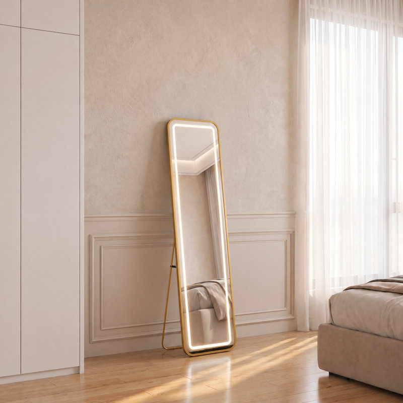 Glass Leaning Full Length Mirror, Rectangle