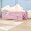 Wood Platform Bed with Guardrail and Drawer-785597810-785597812