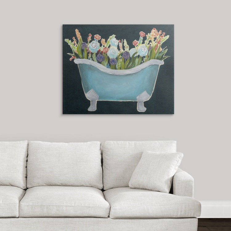 'Bathtub Garden II' Grace Popp Painting Print Great Big Canvas 