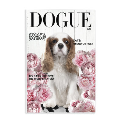 «Funny Floral Dog», plaque murale magazine par Sasha