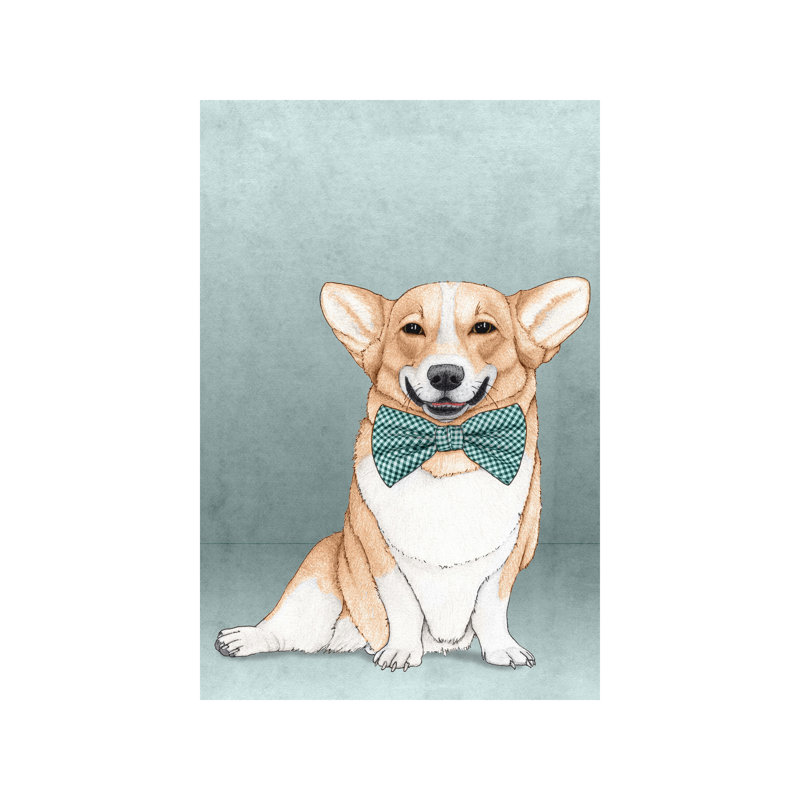 Corgi Dog by Barruf - Painting on Canvas, 66.04 cm H x 45.72 cm W x 1.91 cm D, No Frame