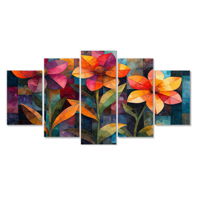 Hindsboro - Petunias Wall Art - ensemble de décoration murale traditionnelle