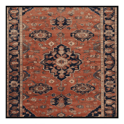 Machine Washable Persian Brown Area Rug