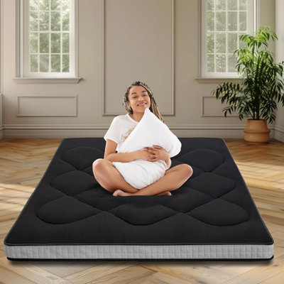 Matelas de plancher japonais pliable à 5 couches avec support stable, dortoir portatif