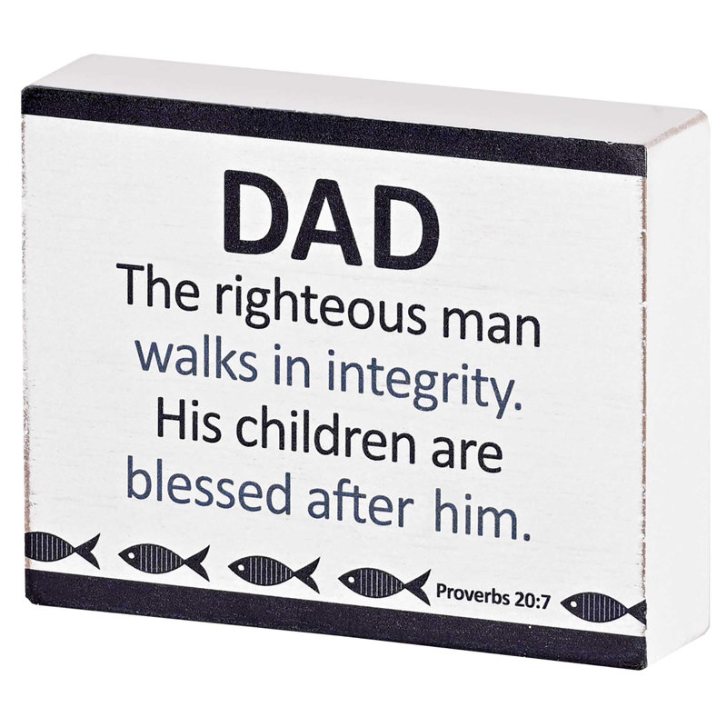Plaque de table «Dad The Justes Man»