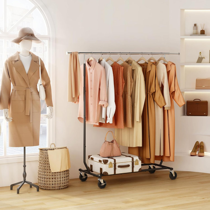 Portant à vêtements réglable en métal