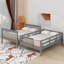 Lit superposé double avec barrière de sécurité et rangement-833586646