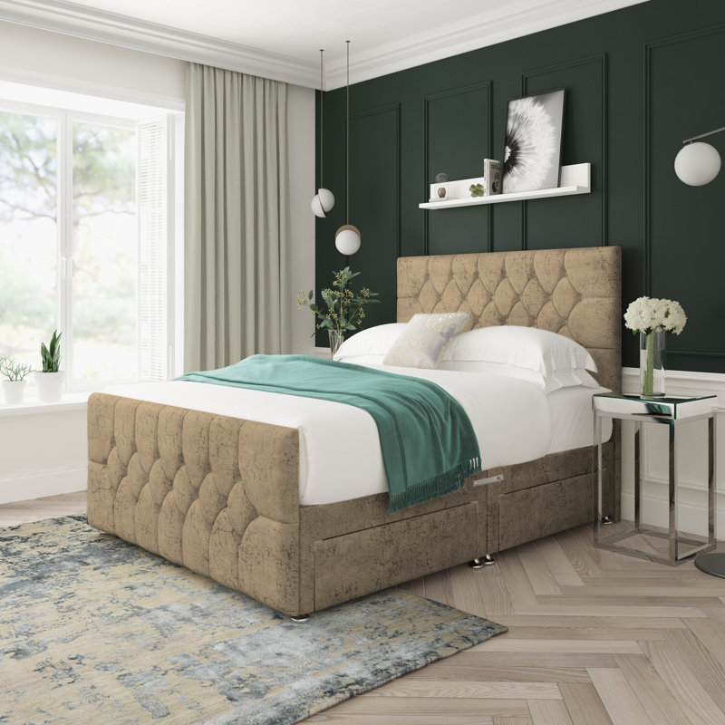 Upholstered Bed, Small Single (2'6), Mink