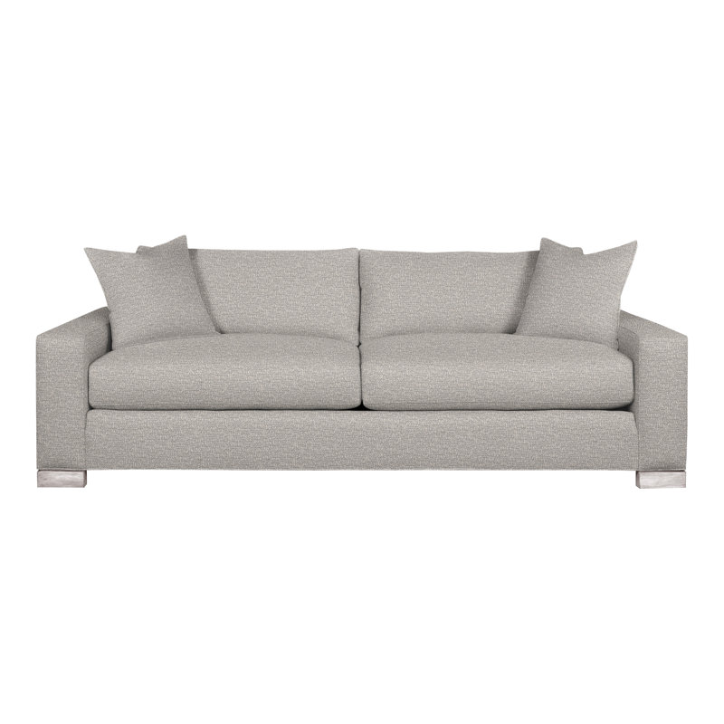 Claremont Upholstered 95'' Sofa, Dove Gray, Perigold In The Loop White Pepper