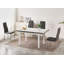 Jade White Sintered Stone Extending Dining Table with 4 Monza Chairs-1829145342