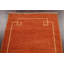 Tapis de couloir orange en laine noué à la main de conception unique 2 pi 8 po x 9 pi 1 po New Age