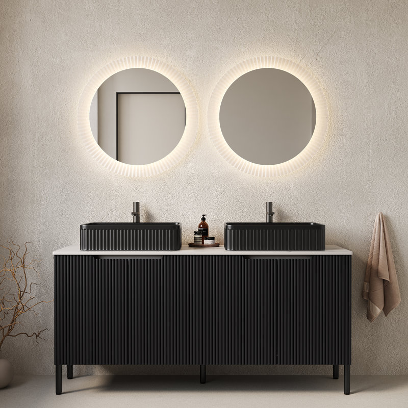 Meuble-lavabo de salle de bain 60 po avec lavabo Turio