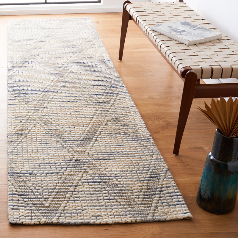 Tapis ivoire / bleu Edgartown 901, Tapis de couloir 2 pi 3 po x 9 pi