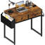 Petit bureau d'ordinateur avec 2 tiroirs-837846689