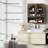 27" H Wall Mounted Bathroom Cabinet, Wooden Medicine Cabinet with Arched Glass Door & Adjustable Shelf, Open Shelf, Hanging Organizer for Living Room, Kitchen, Walnut Brown-1058713065