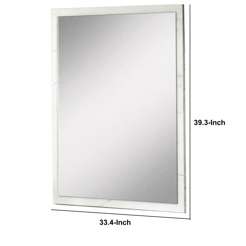 Joell Marble Flat Wall Mirror